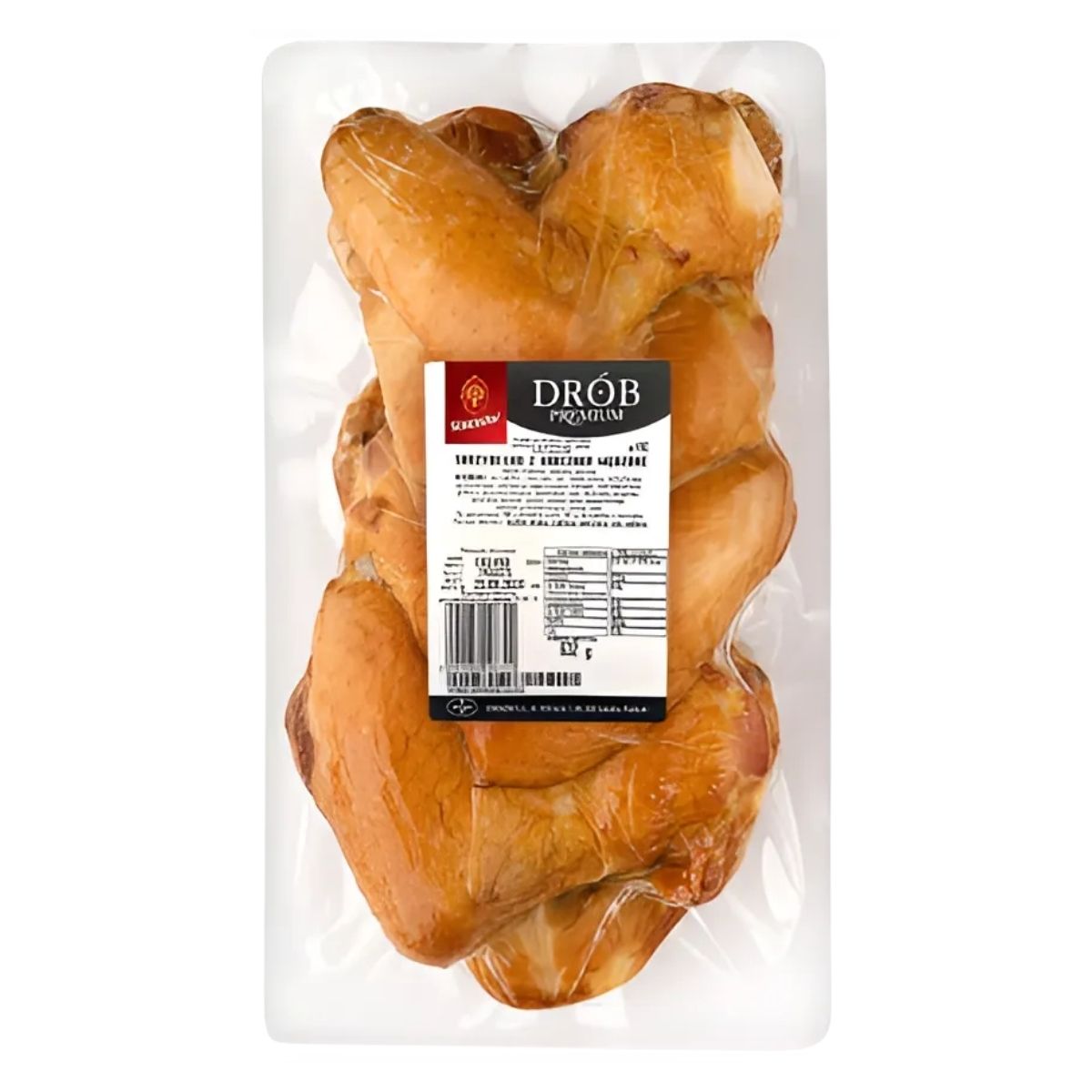 Vacuum-sealed package of Sokolow - Smoked Chicken Wings - 550g-650g (Varies) with a Polish label on the front, showcasing the savoury flavours inside. Vacuum-sealed package of Sokolow - Smoked Chicken Wings - 550g-650g (Varies) with a Polish label on the front, showcasing the savoury flavours inside.