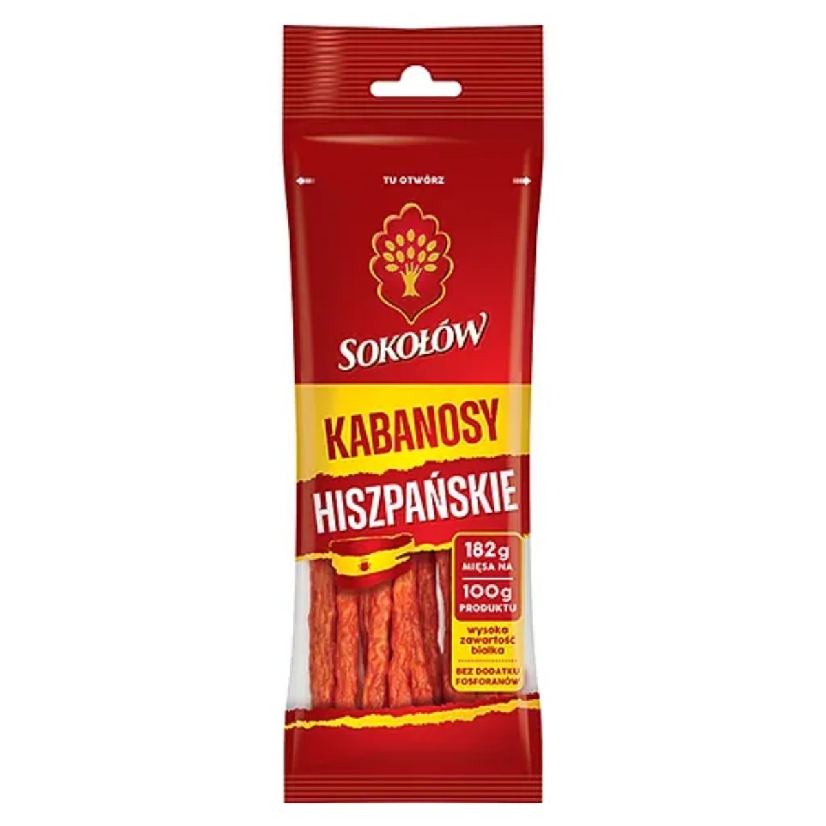 A package of Sokolow's Spanish Kabanos - 100g. A package of Sokolow's Spanish Kabanos - 100g.