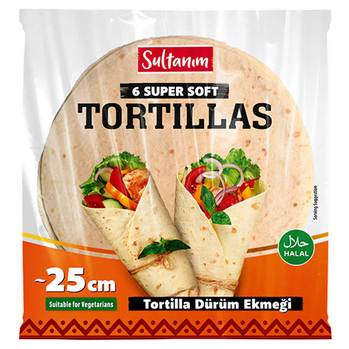 Selman Sultanim - Super Soft Tortilla Wrap Bread 25cm - 6 Pack 250g.