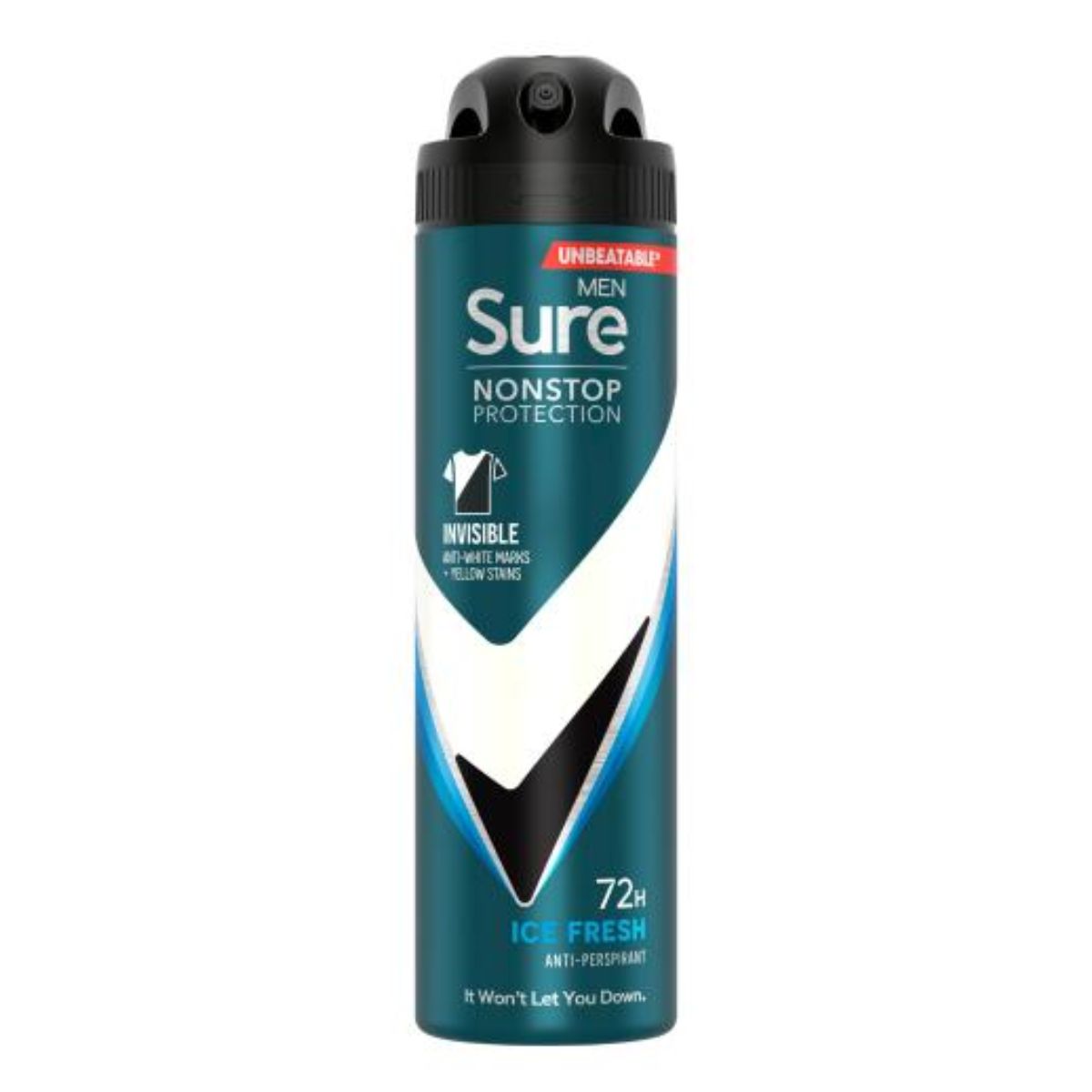 Sure Men - Invisible Anti-perspirant Deodorant Aerosol Ice Fresh - 150ml for men.