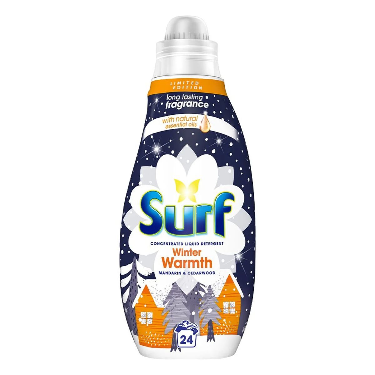 Surf - Winter Warmth Mandarin & Cedarwood Concentrated Liquid Detergent 24 Washes - 648 ml - 250 ml.