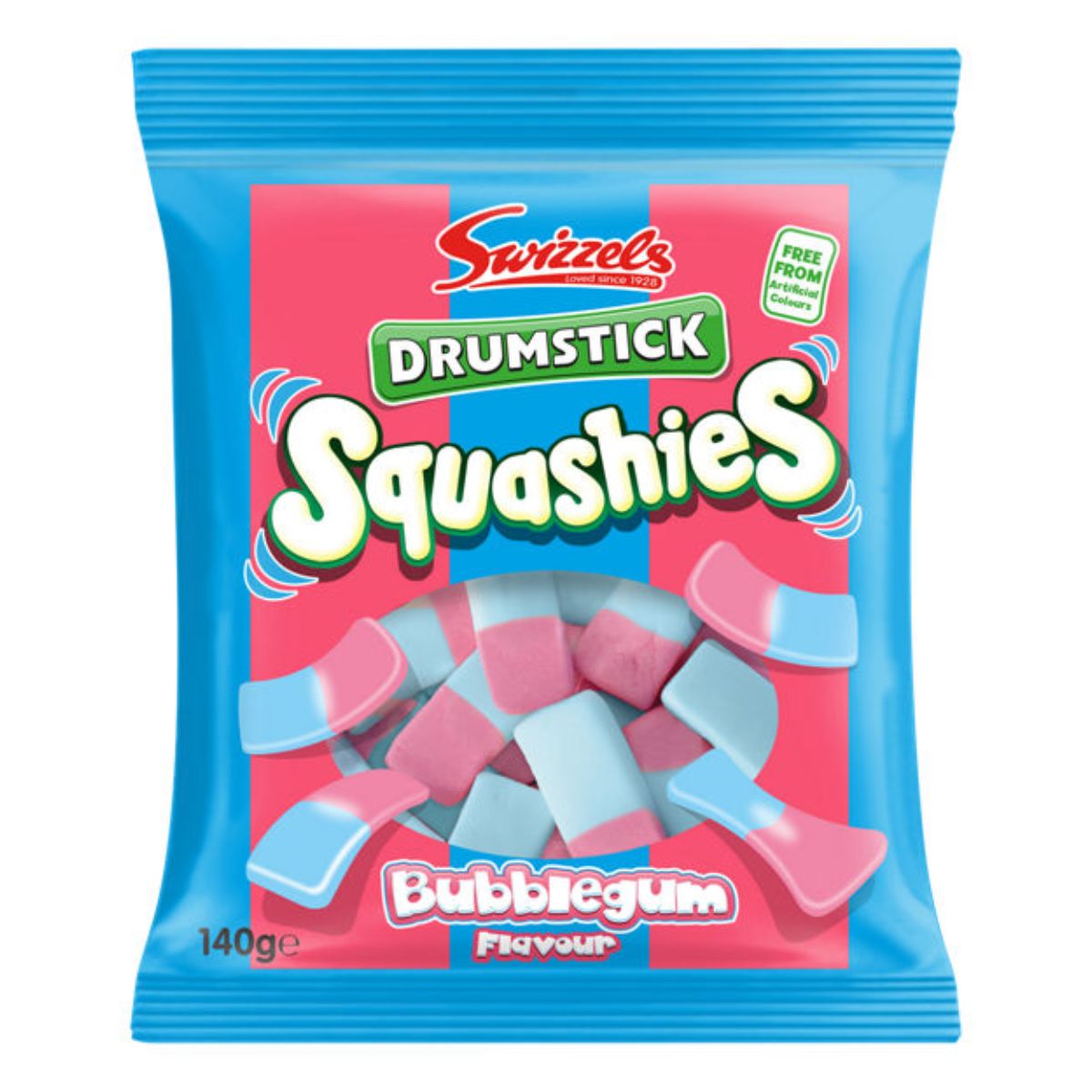 Swizzels - Drumstick Squashies Bubblegum Flavour - 140g. Swizzels - Drumstick Squashies Bubblegum Flavour - 140g.
