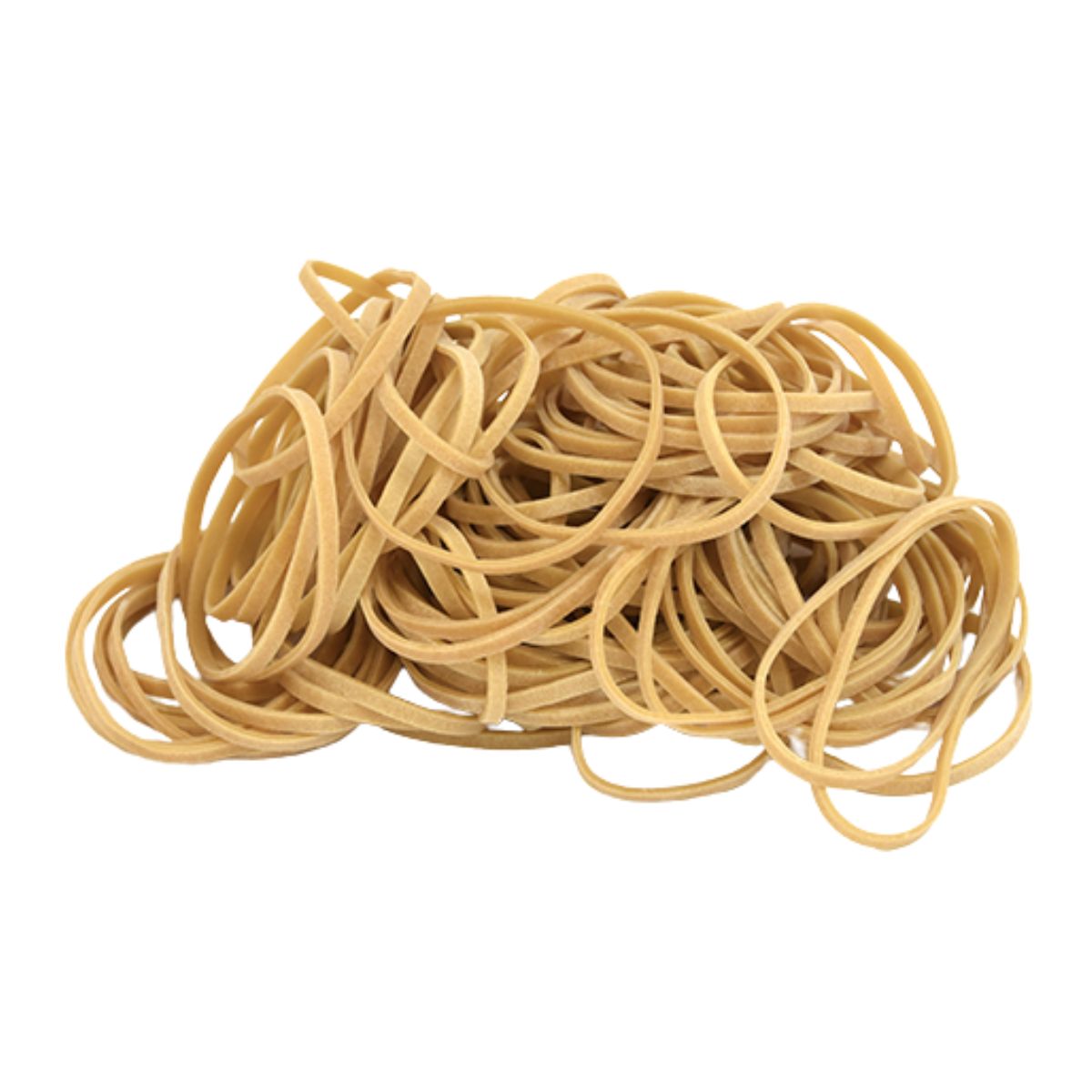 A pile of TahtaKale rubber bands, essential office supplies for organizing documents, tangled together against a white background. A pile of TahtaKale rubber bands, essential office supplies for organizing documents, tangled together against a white background.
