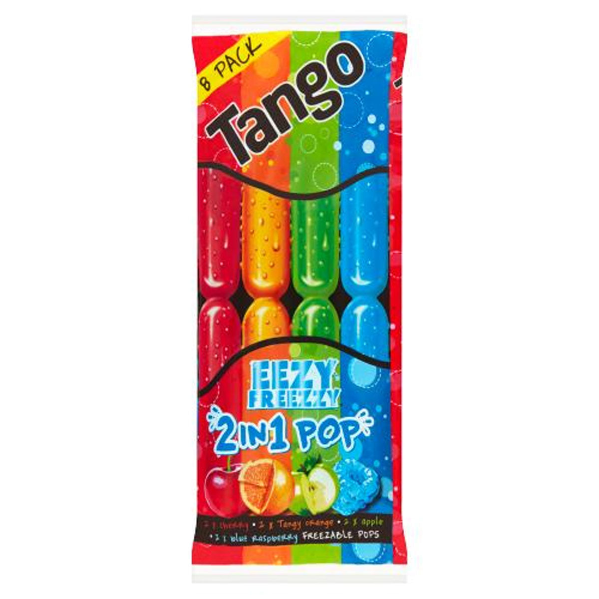 A package of Tango - 2 in 1 Freeze Pops - 600ml.