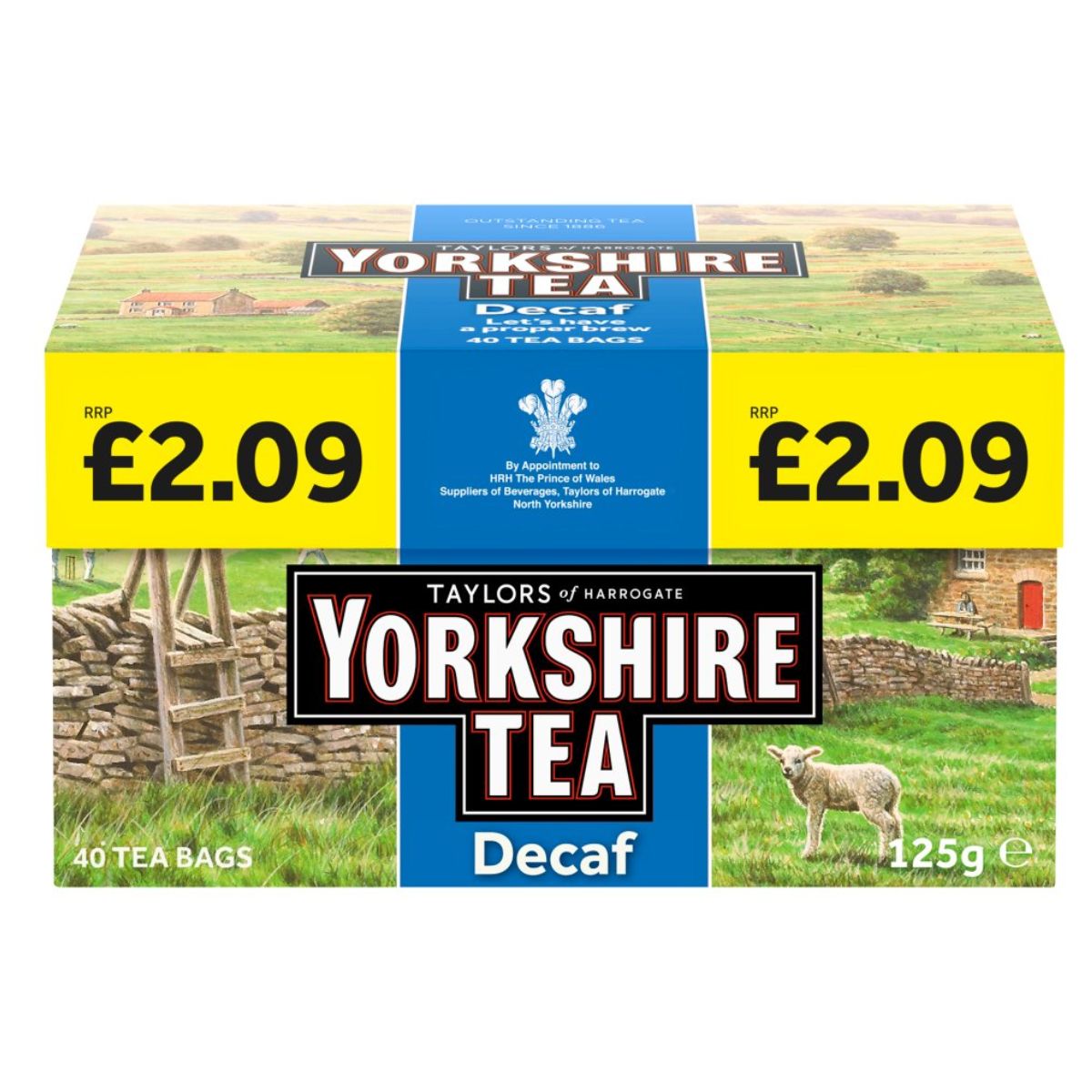 Taylors of Harrogate - Yorkshire Tea - Decaf 40 Tea Bags - 125g.