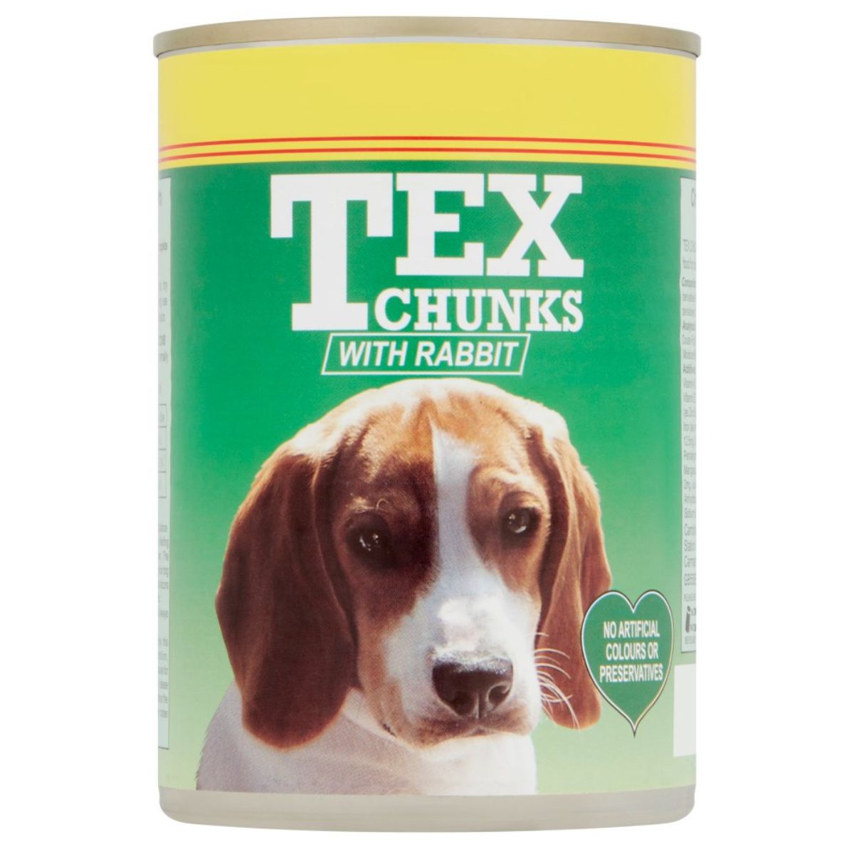 A can of Tex - Chunks with Rabbit - 400g.