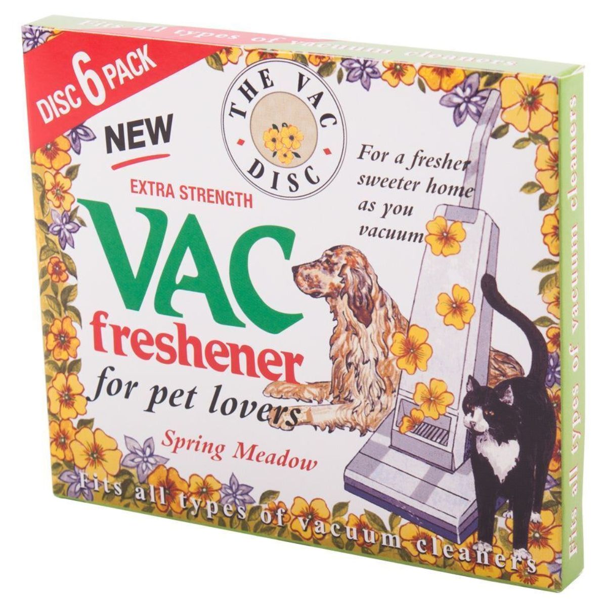 The Vac Disc - Extra Strength Vac Fresheners for Pet Lovers - 6pcs