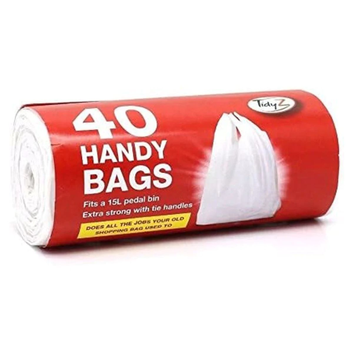 Tidyz - Handy Bags - 40 Pack on a white background.