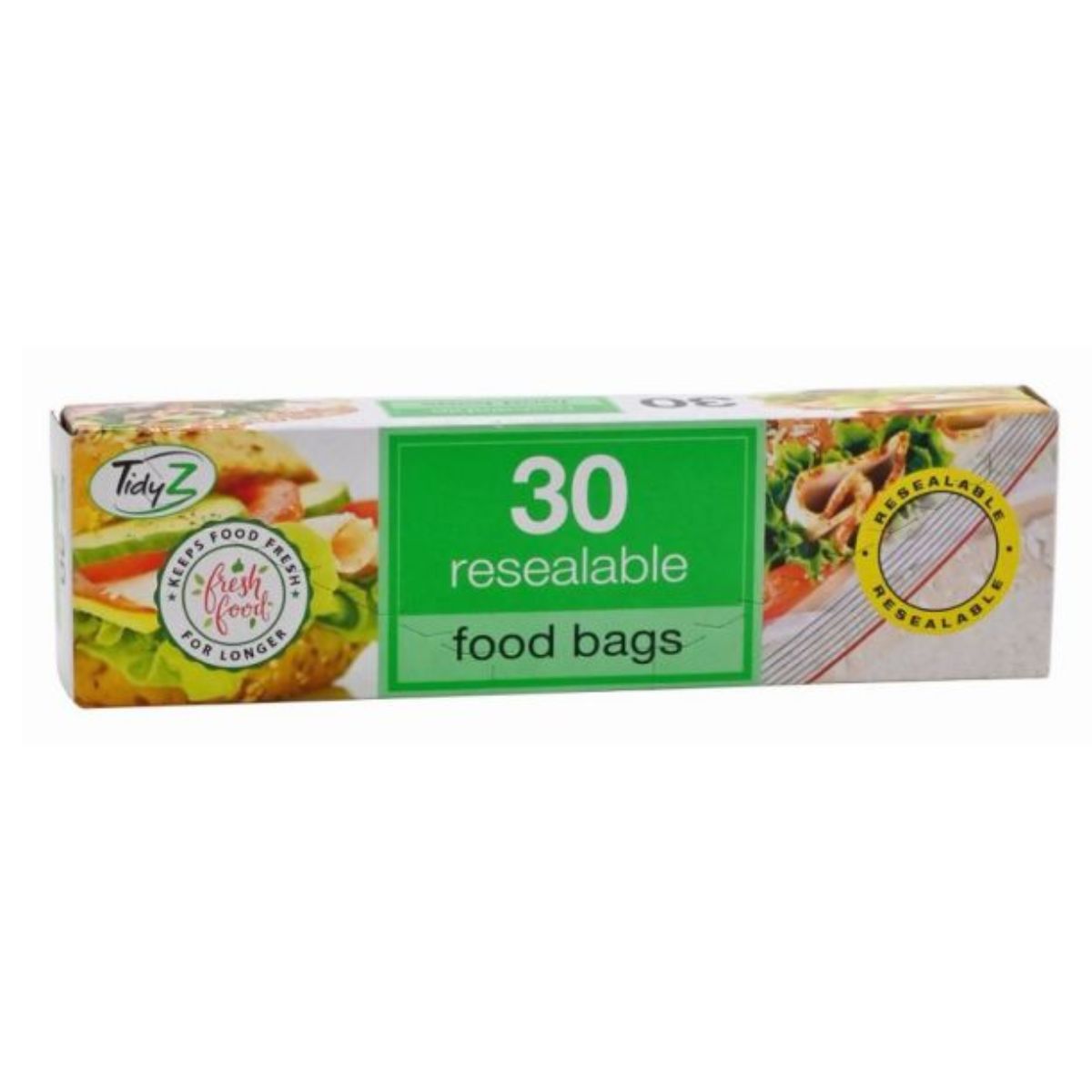 Box of 30 Tidyz - Ultimate Strength Resealable Food Bags - 19 x 17cm from tidy z.