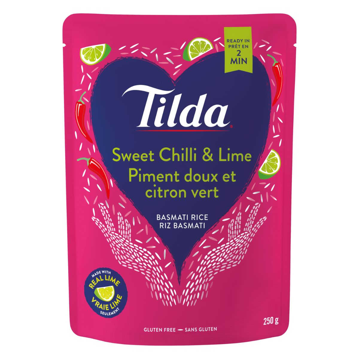 Tilda - Sweet Chilli & Lime Basmati Rice - 250g. Tilda - Sweet Chilli & Lime Basmati Rice - 250g.