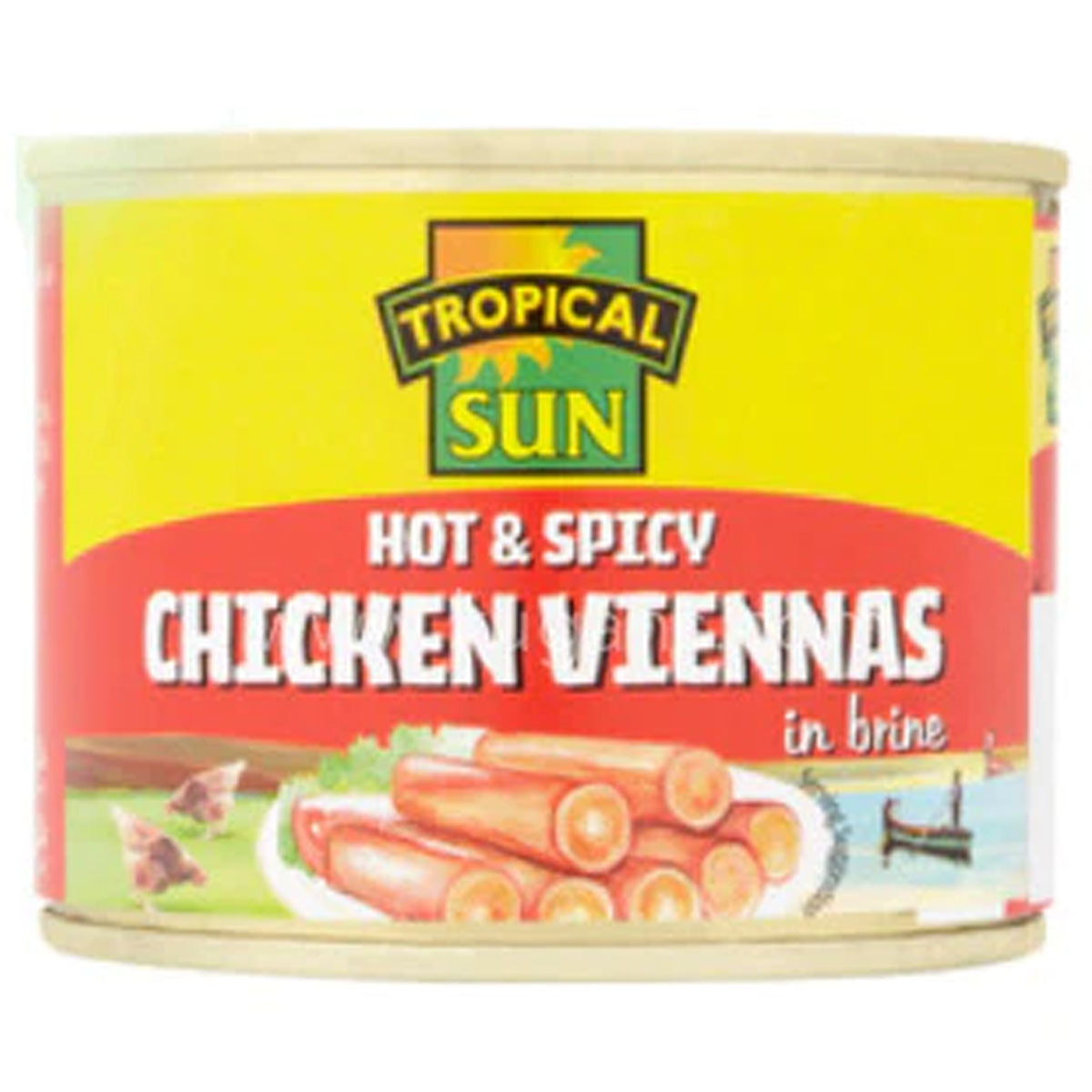 Tropic Sun - Hot Spicy Chicken Viennas - 200g in a tin.
