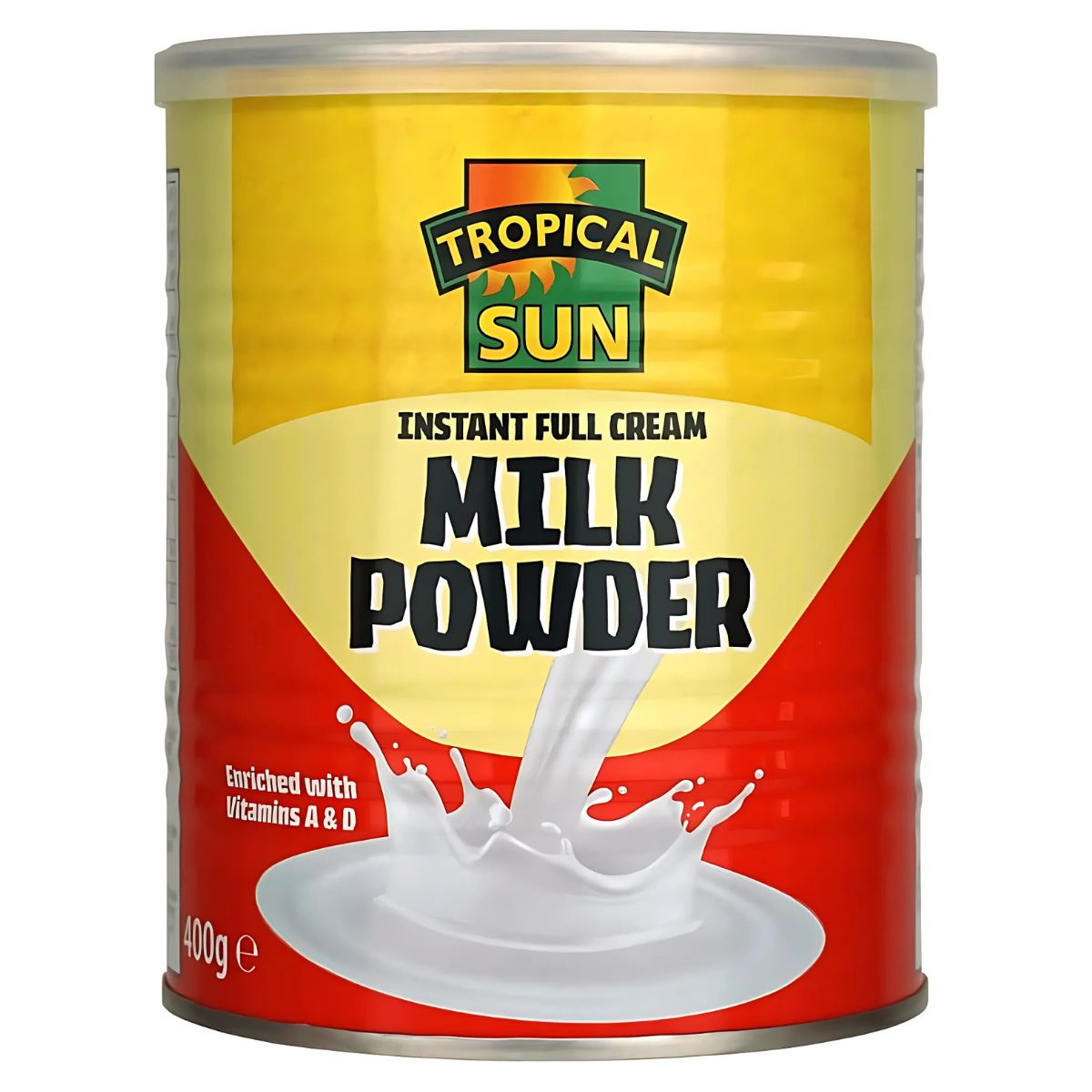Tropical Sun Instant Full Cream Milk Powder 400g, enriched with vitamins A and D, is perfect for cooking, baking, or adding creamy goodness to your favorite recipes. Tropical Sun Instant Full Cream Milk Powder 400g, enriched with vitamins A and D, is perfect for cooking, baking, or adding creamy goodness to your favorite recipes.