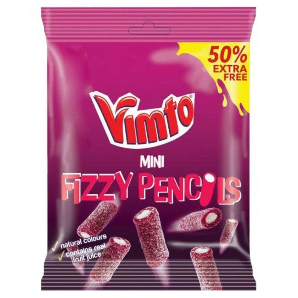 Vimto - Fizzy Pencils - 220g mini fizzy pencils.