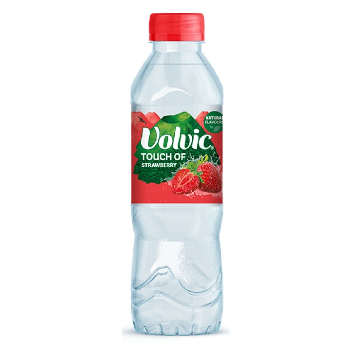A 500ml Volvic Touch of Fruit Strawberry Flavoured Water bottle, featuring a clear design, red cap, and strawberry-themed label—ideal for refreshing hydration. A 500ml Volvic Touch of Fruit Strawberry Flavoured Water bottle, featuring a clear design, red cap, and strawberry-themed label—ideal for refreshing hydration.