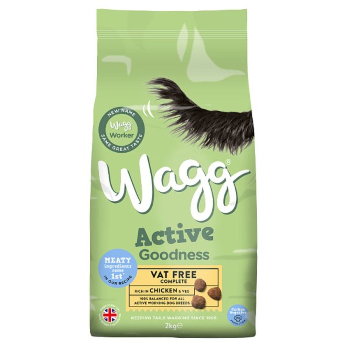 Wagg - Active Goodness Rich in Chicken & Vegetable - 2kg dog food. Wagg - Active Goodness Rich in Chicken & Vegetable - 2kg dog food.