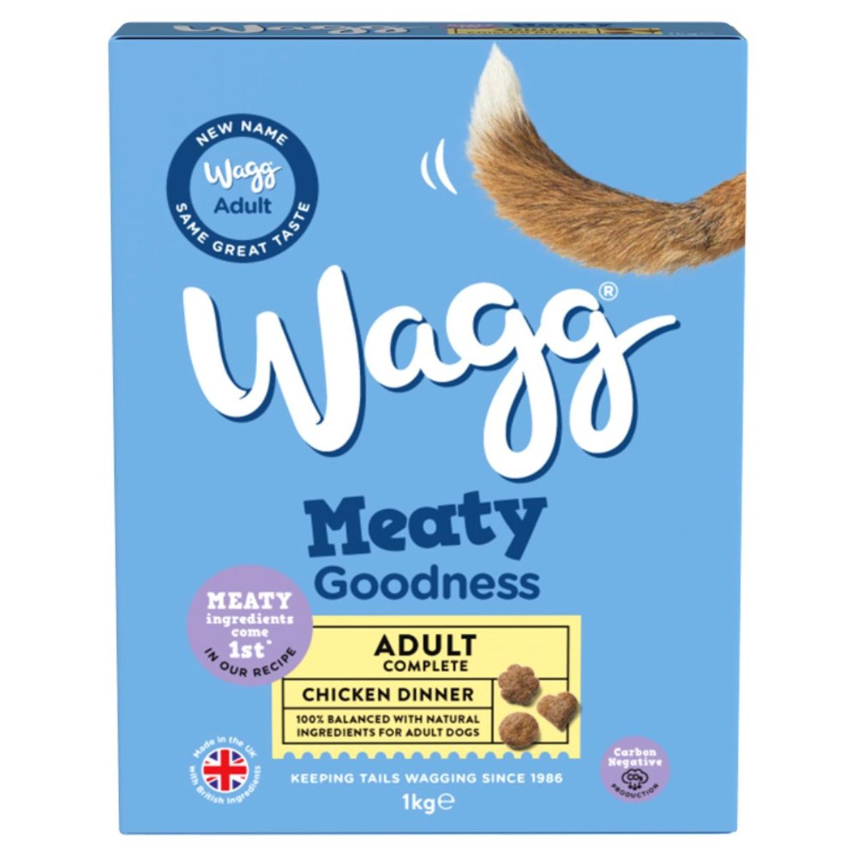 Wagg - Meaty Goodness Adult Complete Chicken Dinner - 1kg cat food. Wagg - Meaty Goodness Adult Complete Chicken Dinner - 1kg cat food.