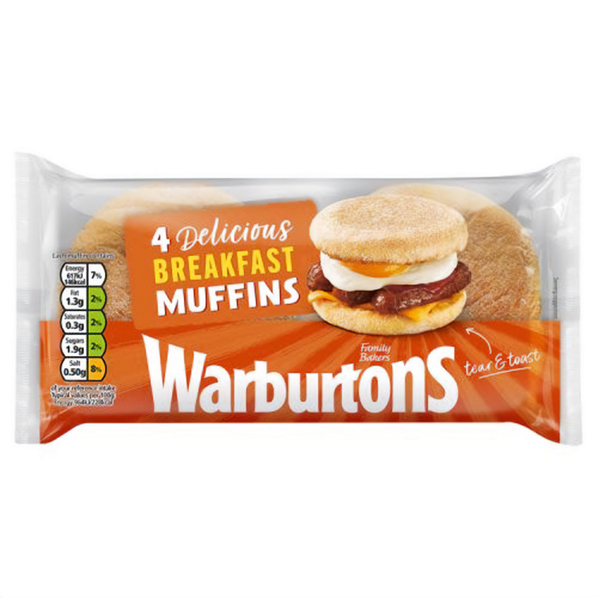 Warburtons - Muffins - 4s breakfast muffins.