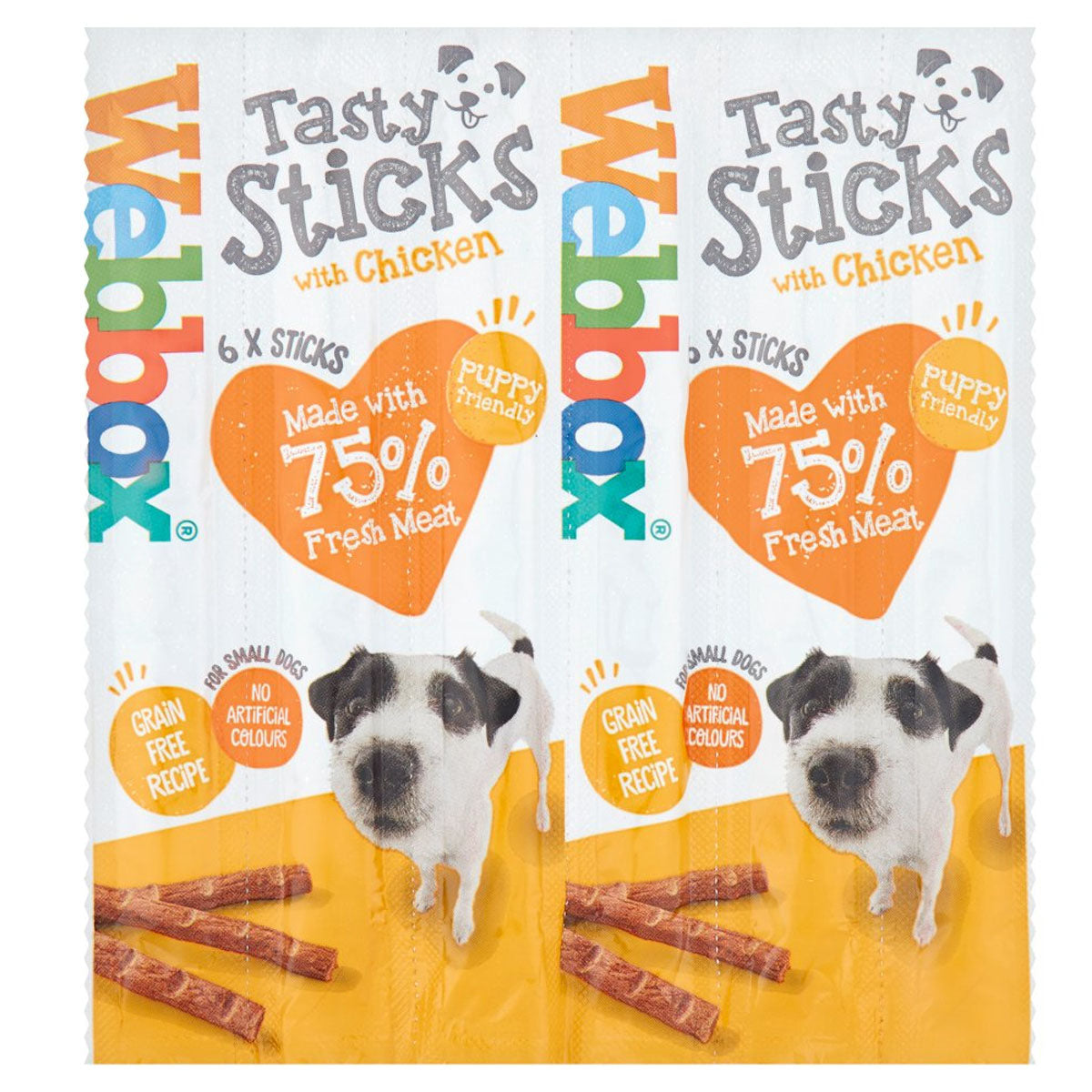 Webbox - 6 Tasty Sticks with Chicken - 30g - pack of 2.