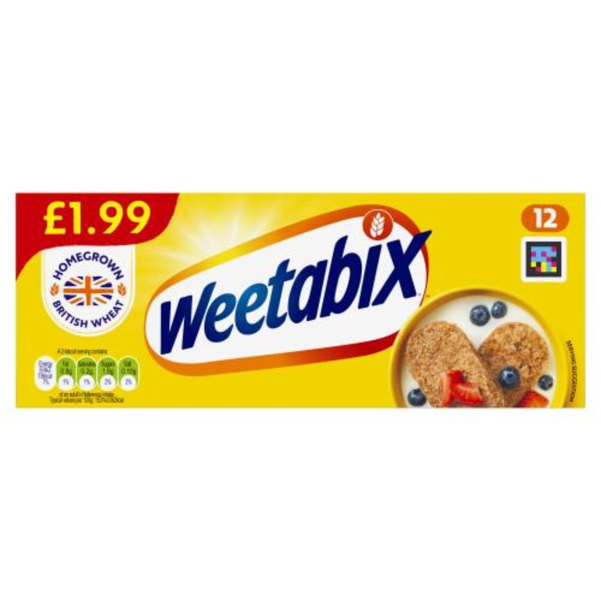 A box of Weetabix - Biscuits - 12pcs breakfast cereal. A box of Weetabix - Biscuits - 12pcs breakfast cereal.
