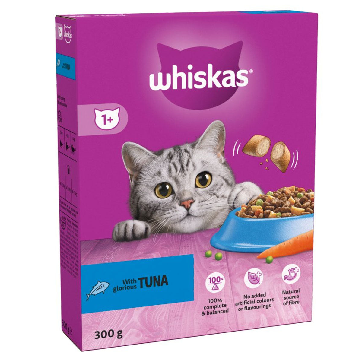 Whiskas - 1+ Adult Dry Cat Food With Tuna - 300g - Continental Food Store