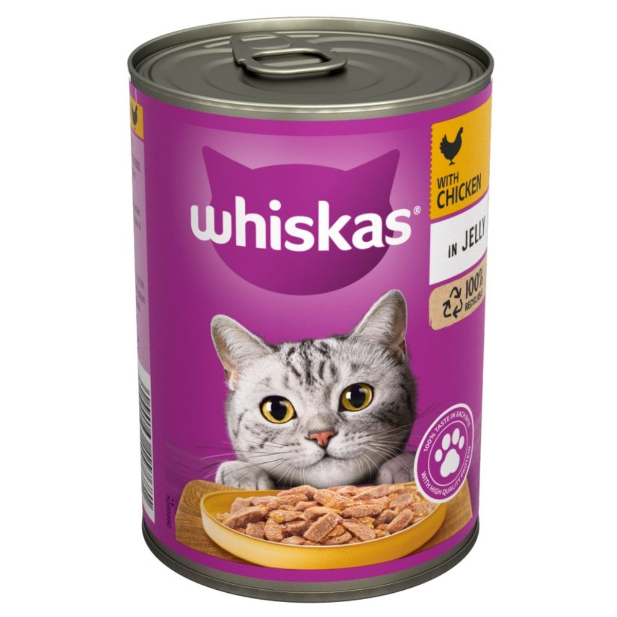 Whiskas - Chicken in Jelly - 400g cat food in a can.
