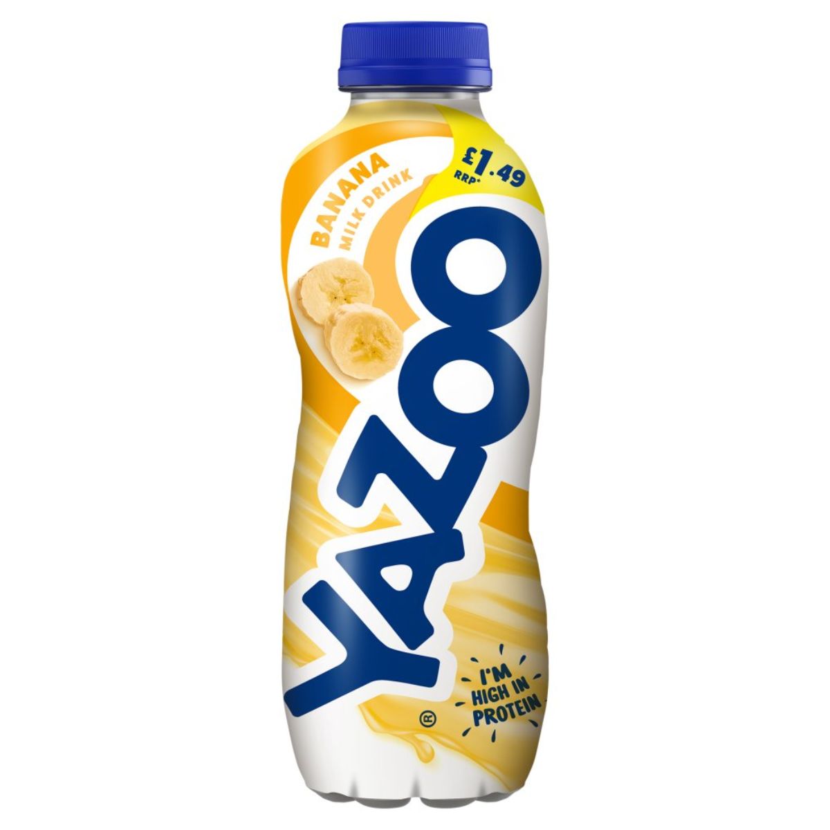 A bottle of Yazoo - Banana - 400ml on a white background.