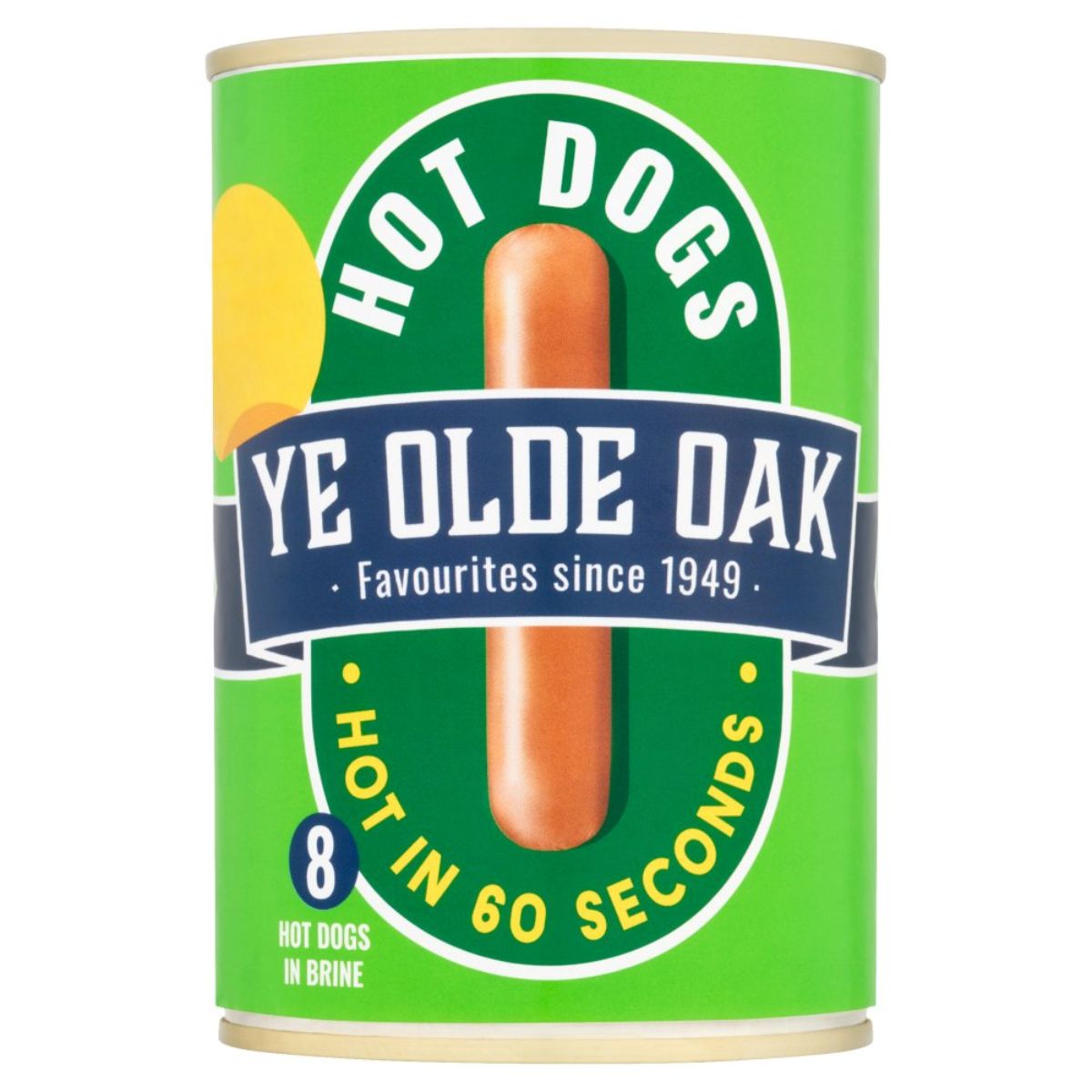 Ye Olde Oak - Hot Dog in 60 Seconds - 400g hot dogs in a can. Ye Olde Oak - Hot Dog in 60 Seconds - 400g hot dogs in a can.
