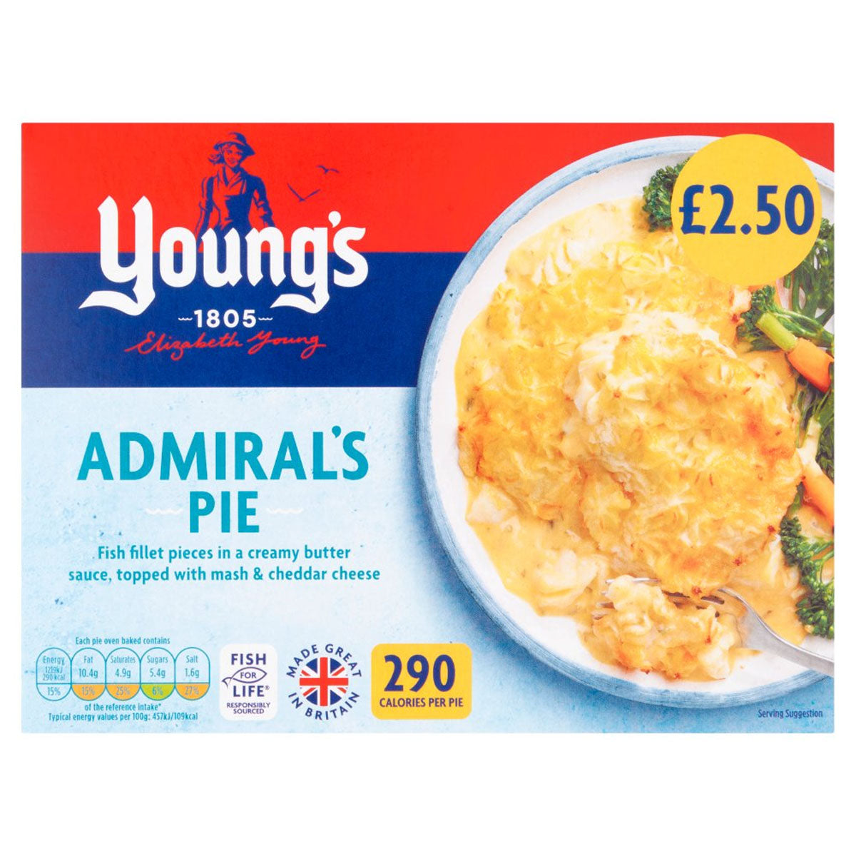 A box of Youngs - Admirals Pie - 300g.