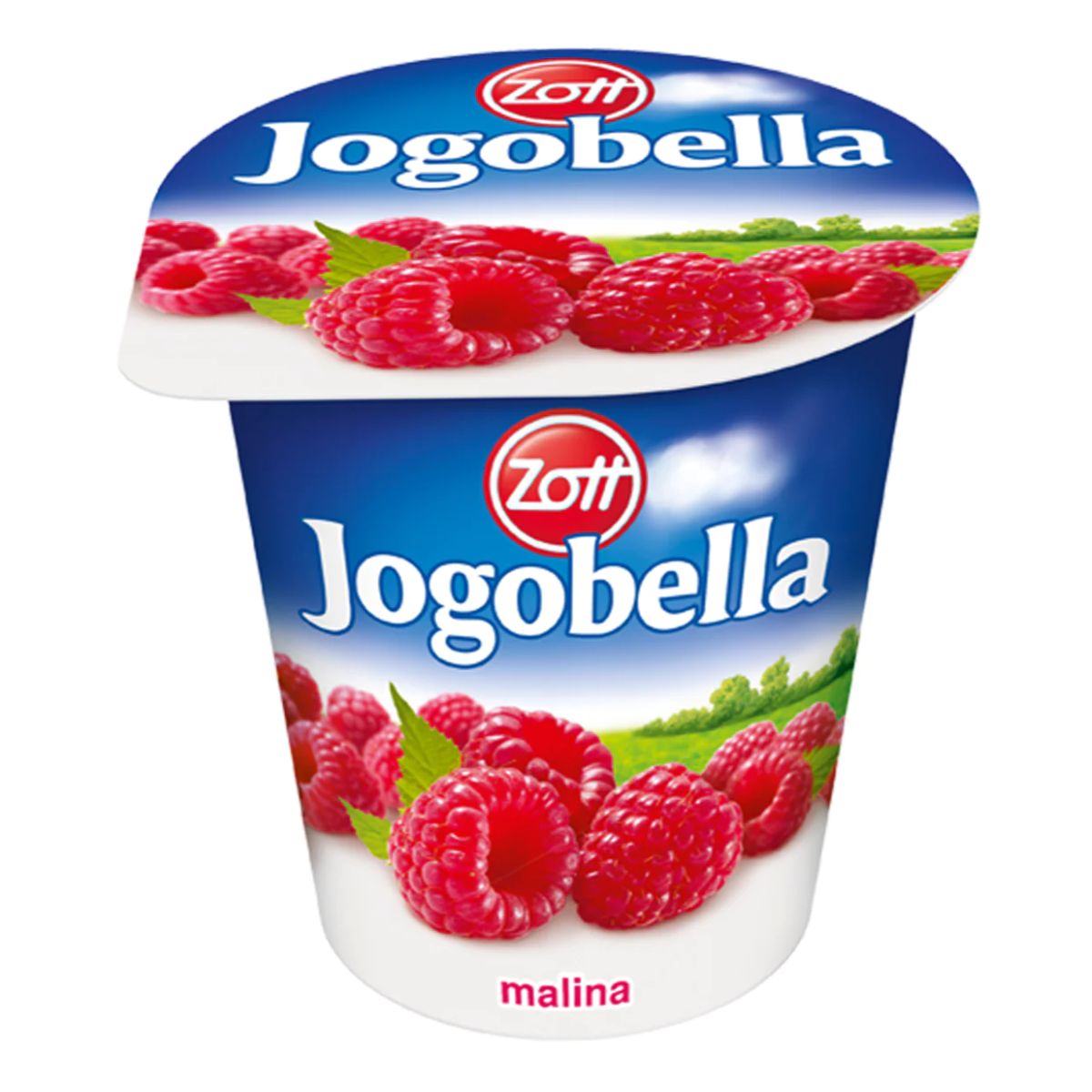 Twin pack of Zott - Jogobella Raspberry - 400g yogurt.