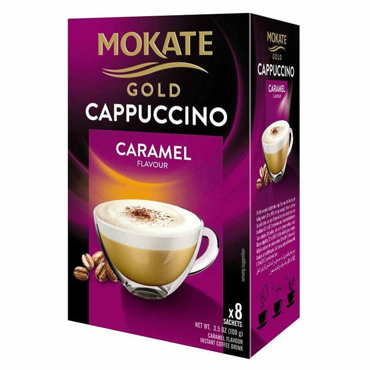 Mokate - Gold Caramel Cappuccino - 8 Sachets - Continental Food Store Mokate - Gold Caramel Cappuccino - 8 Sachets - Continental Food Store