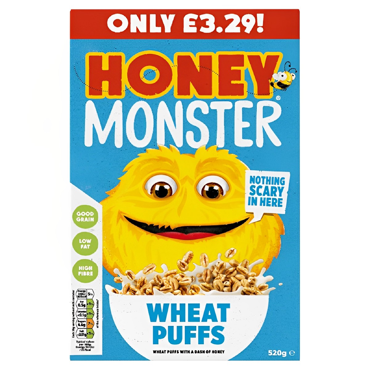 Honey Monster - Wheat Puffs - 520g - Continental Food Store
