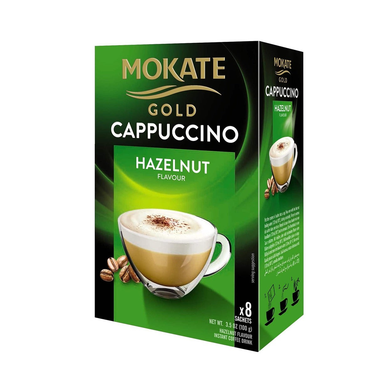 Mokate - Gold Hazelnut Cappuccino - 8 Sachets