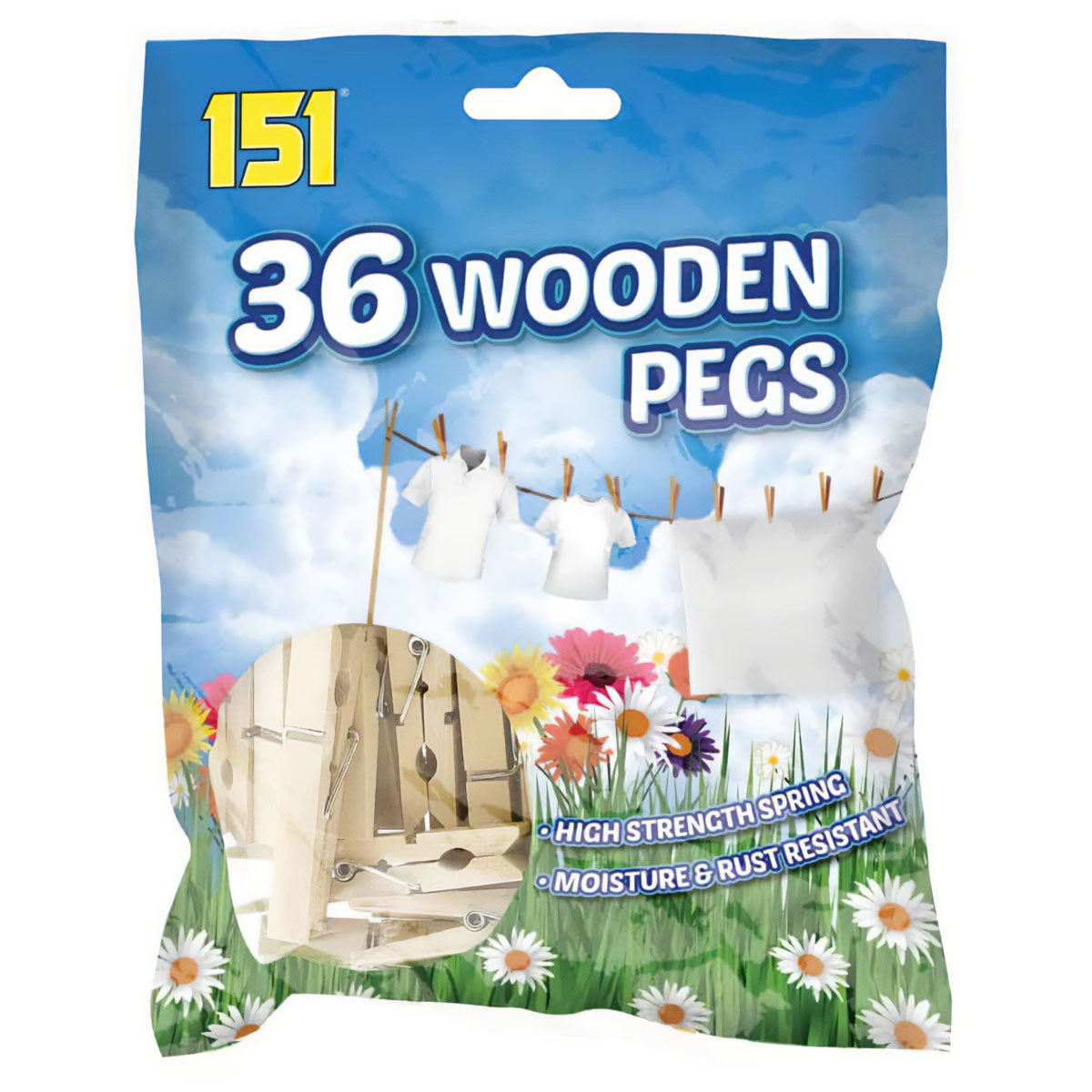 151 - Wooden Pegs - 36 Pack - Continental Food Store