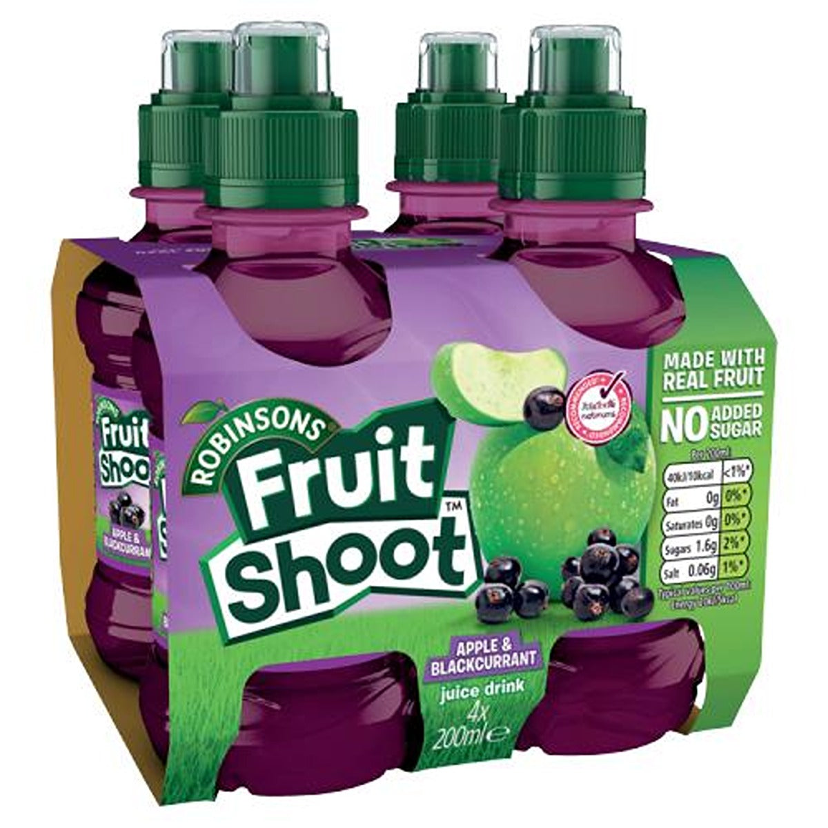 Robinsons - Fruit Shoot Apple & Blackcurrant Juice Drink - 4 x 200ml - Continental Food Store