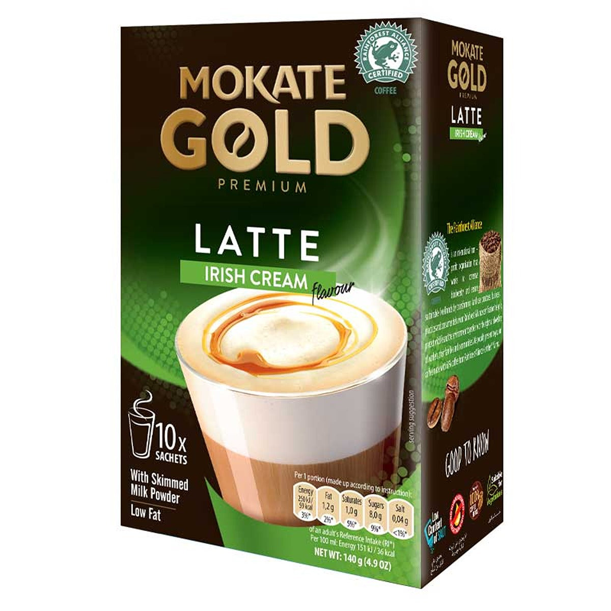 Mokate - Gold Premium Irish Cream Latte - 10 Sachets Mokate - Gold Premium Irish Cream Latte - 10 Sachets