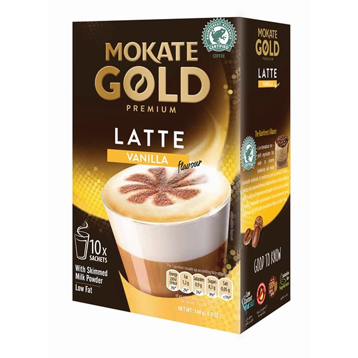 Mokate - Gold Premium Vanilla Latte - 10 Sachets - Continental Food Store