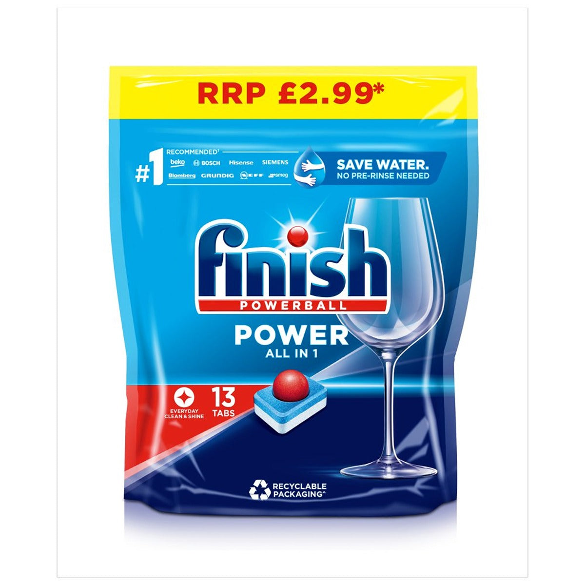 Finish - Powerball All In 1 - Pack of 13 Tablets - Continental Food Store