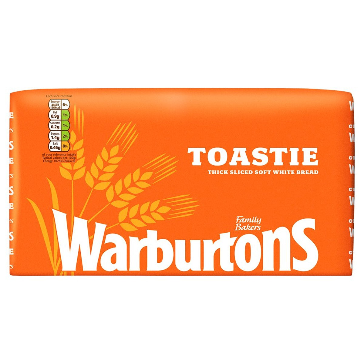 Warburtons - Toastie Thick Sliced Soft White Bread - 800g - Continental Food Store
