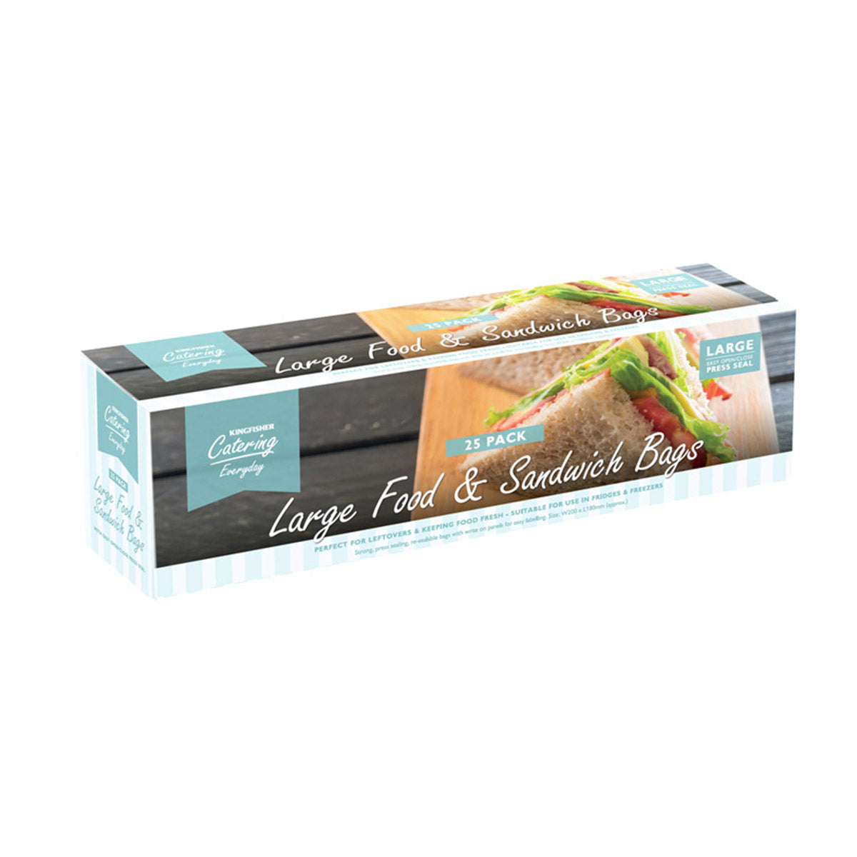 Kingfisher - Large Zipper Seal Bags - 25 Pieces - Continental Food Store Kingfisher - Large Zipper Seal Bags - 25 Pieces - Continental Food Store