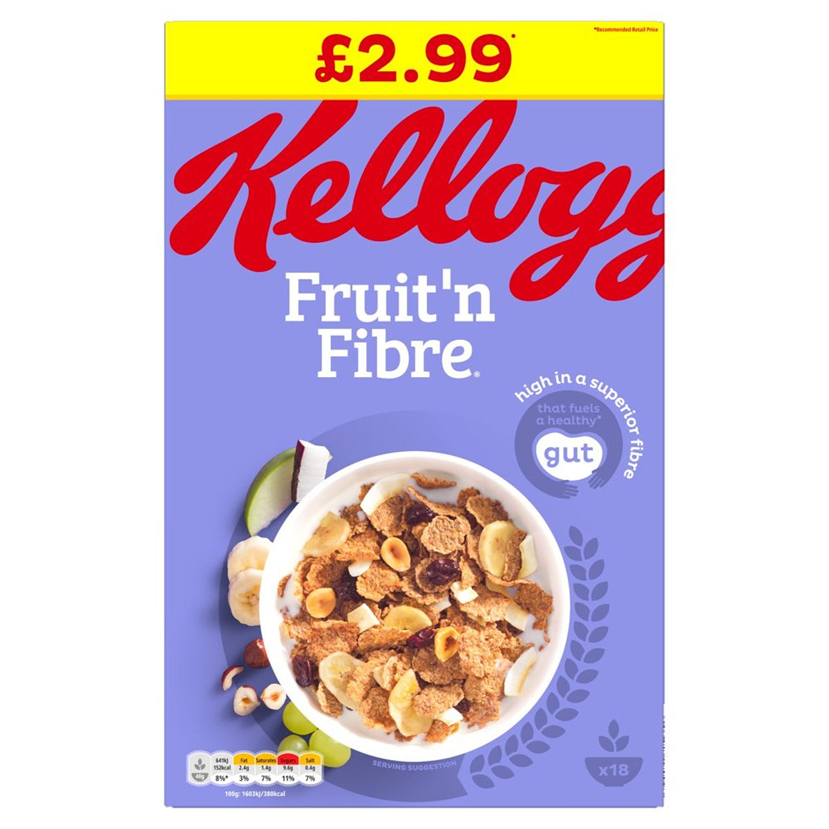 Kellogg's - Fruit 'n Fibre Cereal - 500g - Continental Food Store