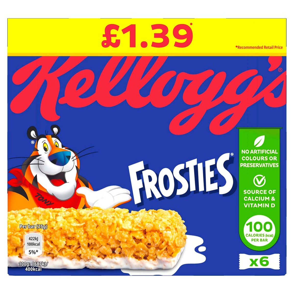Kellogg's - Frosties Cereal Bars - 6x25g - Continental Food Store