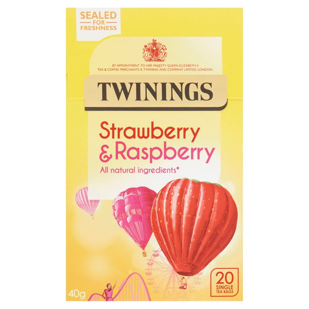 Twinings - Strawberry & Raspberry Tea - 20 Tea Bags - Continental Food Store