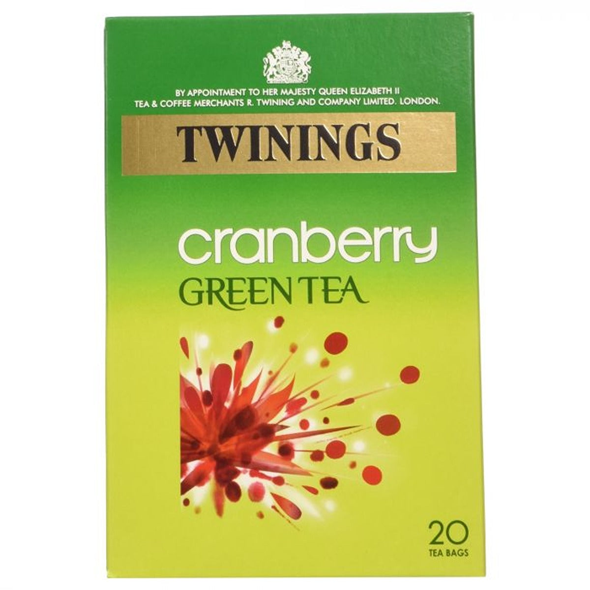 Twinings - Green Tea with Cranberry - 20 Tea Bags - Continental Food Store