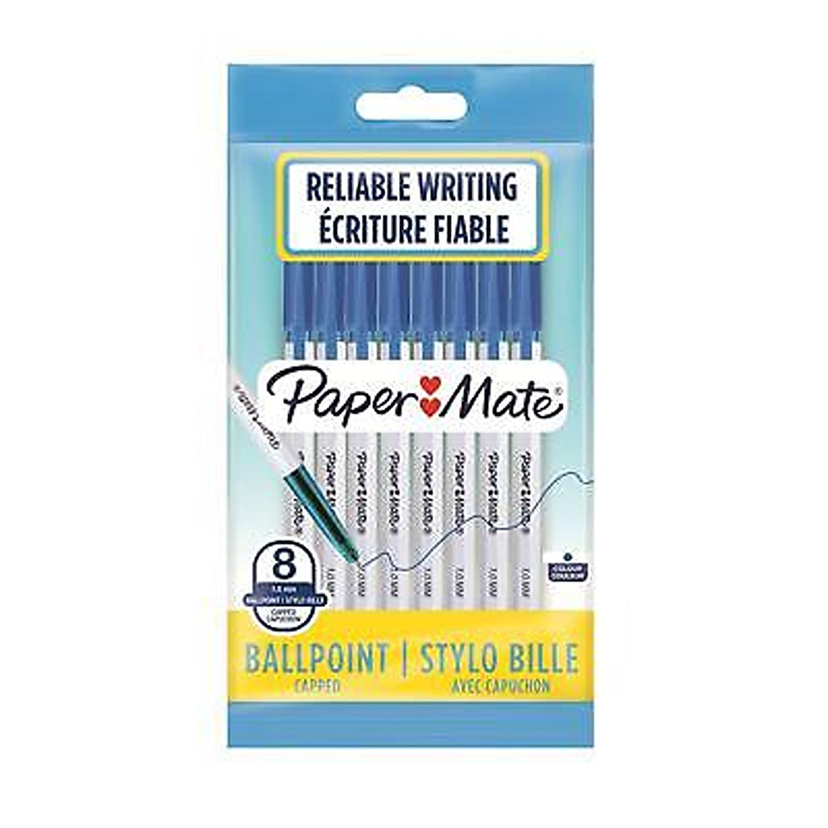 Papermate - Flexgrip Gel Click Ballpoint Pen x8 Blue - Continental Food Store