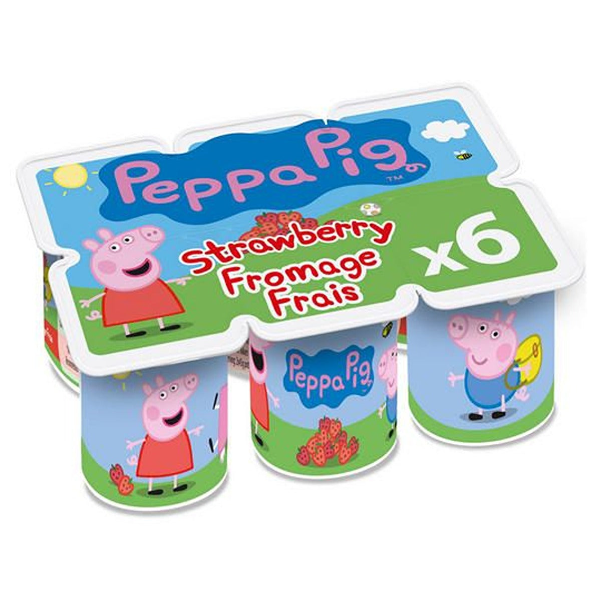 Peppa Pig - Strawberry Fromage Frais - 6 x 45g - Continental Food Store