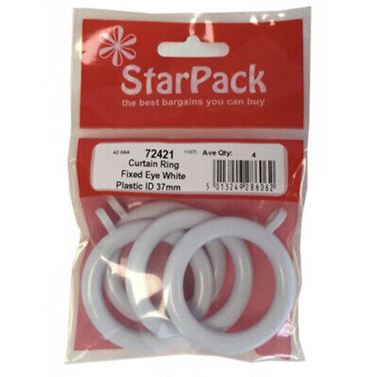 Star Pack - Curtain Blind Upholsery Rings - Continental Food Store