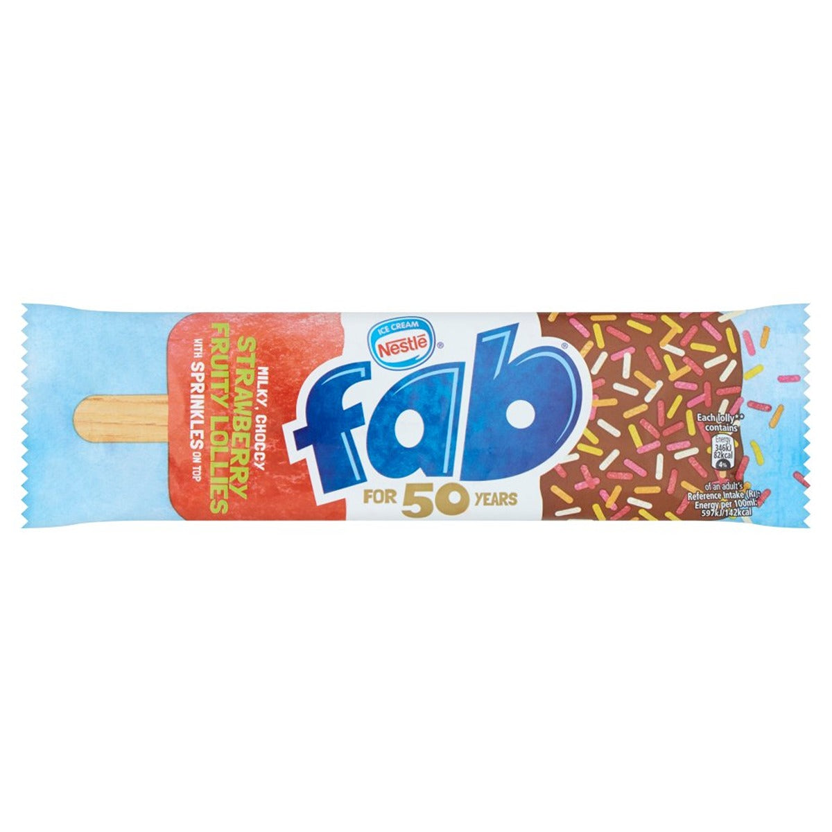 Nestle - Fab Strawberry Ice Lollies - 6x58ml - Continental Food Store