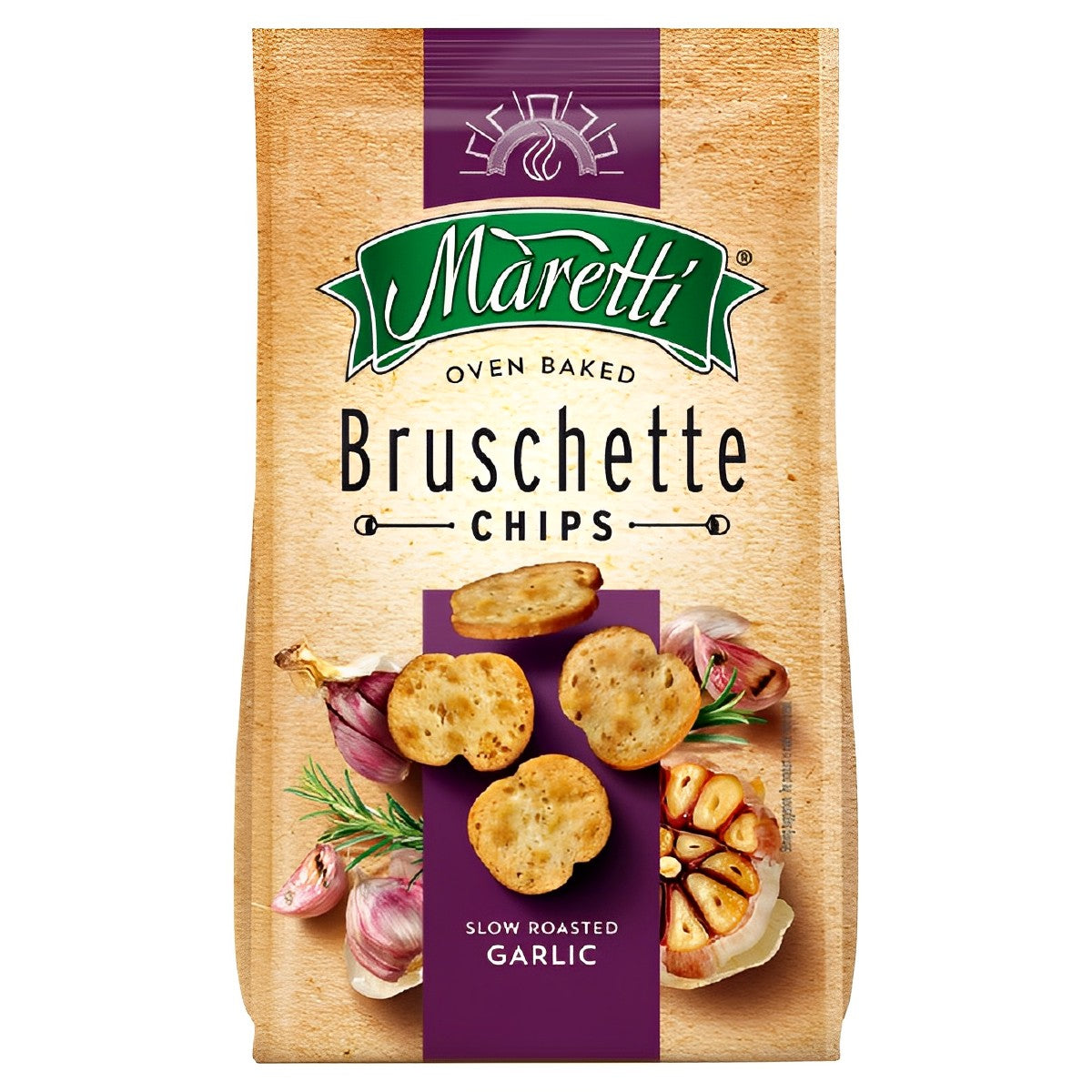 Maretti - Bruschette Oven Baked Garlic Chips - 70g - Continental Food Store
