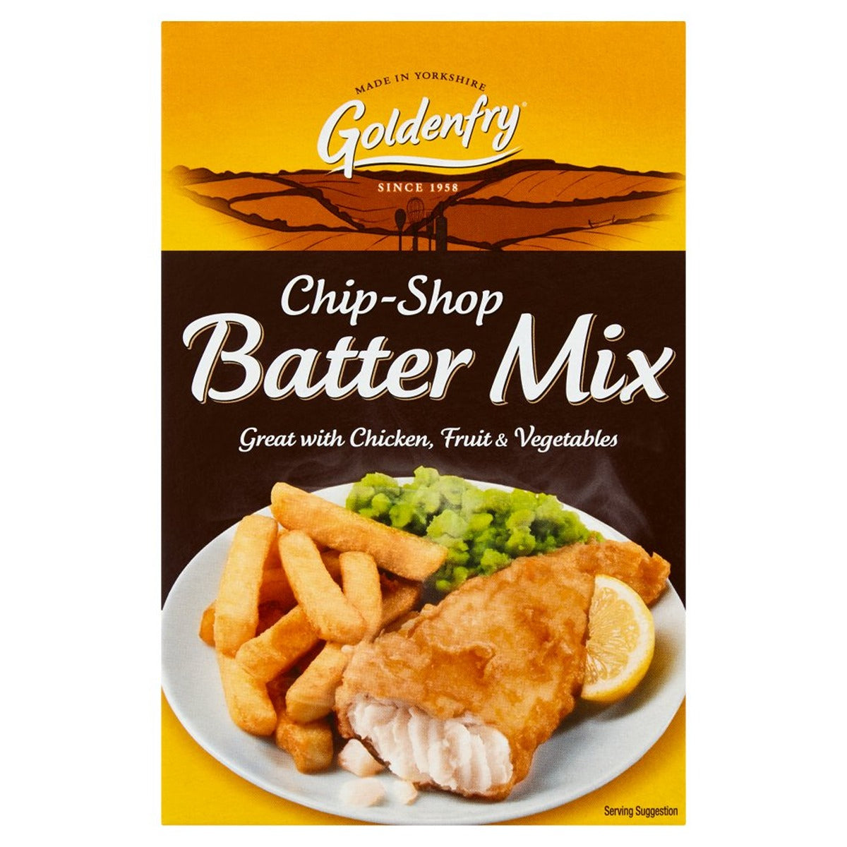 Goldenfry - Original Chip Shop Batter Mix - 170g. Goldenfry - Original Chip Shop Batter Mix - 170g.