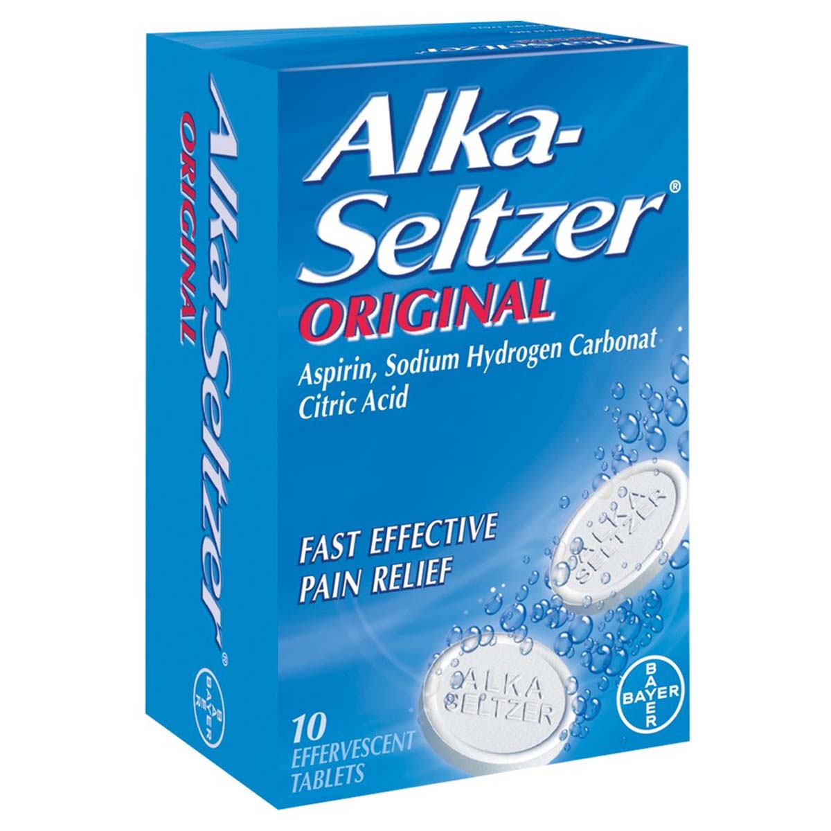 Alka-Seltzer - Original Aspirin (Effervescent) - 10 Tablets - Continental Food Store